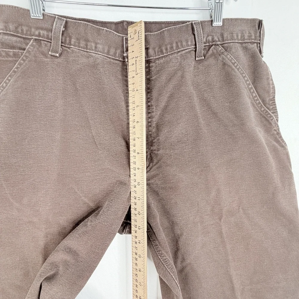 Vintage Carhartt Carpenter Pants Men 38X28 Dark Brown Dungaree Fit B11 DKB Work